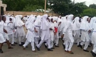 Students of Aliko Dangote College of Nursing Sciences, Bauchi, stage peaceful protest over provost