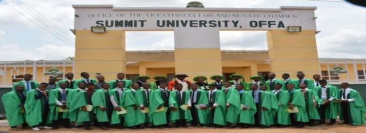 Summit University, Offa gets NUC approval for 12 new undergraduate & postgraduate courses