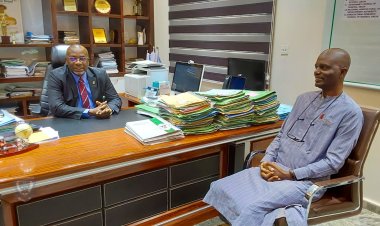 FULOKOJA VC  Prof Olayemi Akinwumi visits Perm Sec FMARD Dr. Earnest A. Umakhihe after  approval of some critical projects for the University
