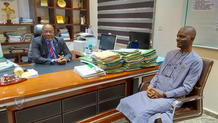 FULOKOJA VC  Prof Olayemi Akinwumi visits Perm Sec FMARD Dr. Earnest A. Umakhihe after  approval of some critical projects for the University