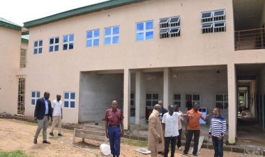 Benue State University (BSU) VC prof Tor Iorapuu inspects Female Hostel, Bread Bakery and Printing Press projects, others