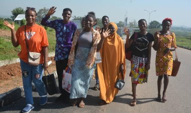 First Day of Resumption, UNIABUJA Students all smile as VC Prof. Abdul Na'allah welcomes them back to campus