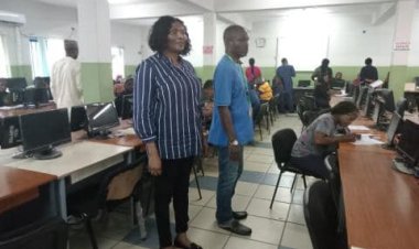 NOUN Directorate of Exams and Assessments Prof. Olugbenga Ojo monitors ongoing POP-examination