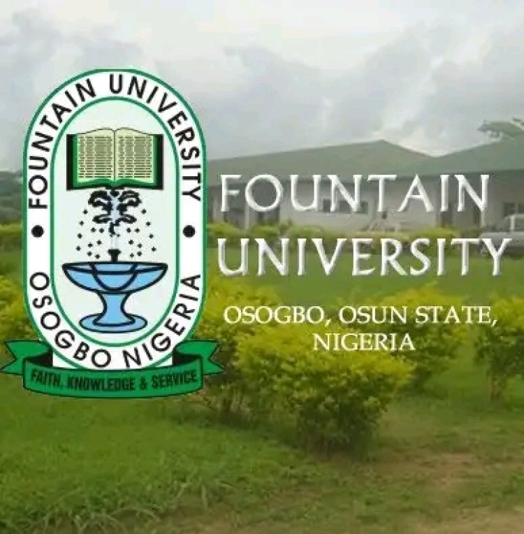 Fountain University admission form for the 2022/2023 academic session