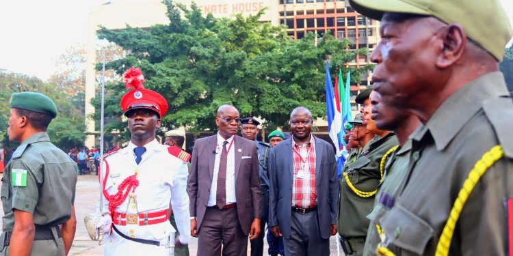PHOTOS: UNILAG Security Unit honours outgoing VC Prof. Oluwatoyin Ogundipe in grand style