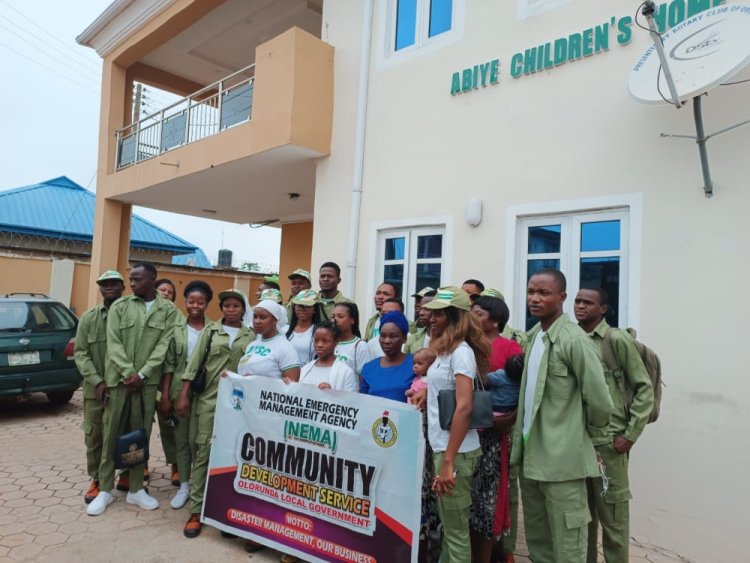 OSUN NYSC group visits Abiye Orphanage home, donates gift items