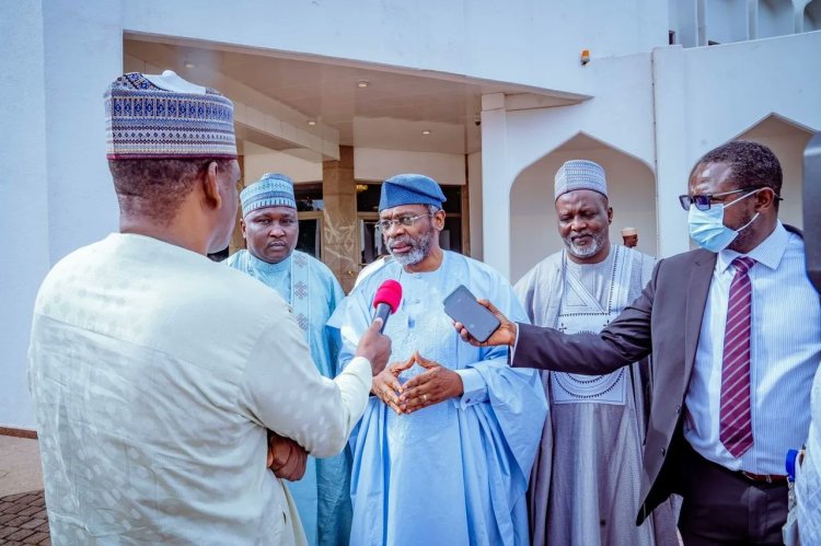 Femi Gbajabiamila discusses with President Muhammadu Buhari over ASUU strike