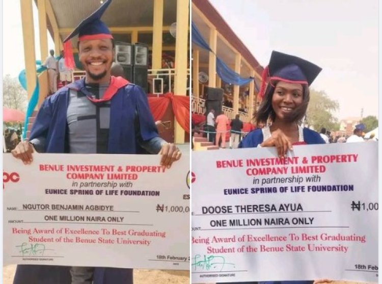 Two BSU best graduating students Gifted N1,000,000 Each at 30th anniversary and 18th -21st Combined Convocation