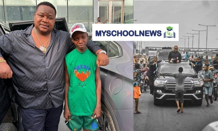 I will sponsor him from Jss2 to University Level" - Cubana Chiefpriest vows to sponsor Boy Who Stood In Front Of Obi’s Convoy In School