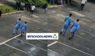 Reactions Trail After Freshers Were Seen Walking Loveably in UNIPORT Wearing To Match