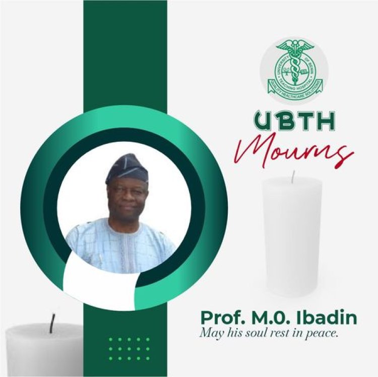 UNIBEN Mourns the passing of former Chief Medical Director of the University of Benin Teaching Hospital.