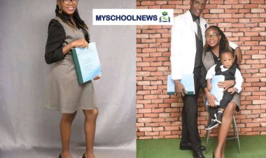 Man, Wife Bag Doctorate Degree Same Day at University of Nigeria 5 years after marrying and giving birth to a son