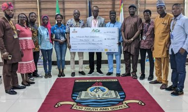 6 LASU Students awarded N750,000 cash prize after emerging First Runner at ARCON