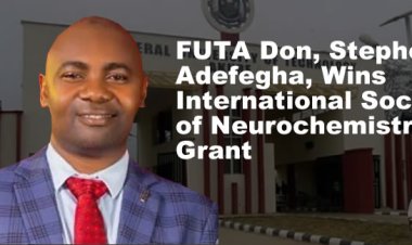 FUTA Don , Stephen Adefegha , Wins International Society of Neurochemistry Grant