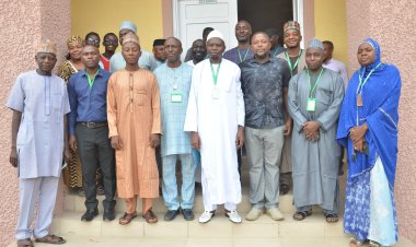 Vice-Chancellor of the Federal University of Lafia Prof. Shehu Rahman, Allocates Offices to MIS Directors