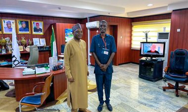 Federal University Lokoja VC Prof. Olayemi Akinwumi Visits TETFund Boss Sonny Echono