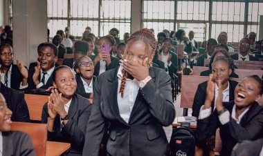 UNIBEN SUG President Israel Nmoye Gifts Law Freshman Full Scholarship For Five Years