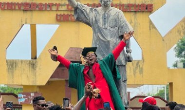 Skit Maker Funnybros Celebrates As He Matriculates Into Michael Okpara University