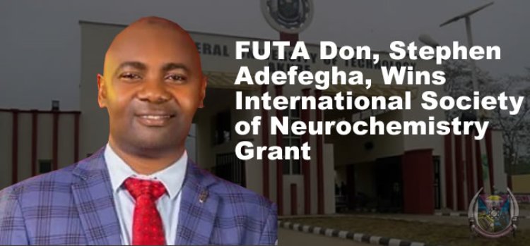 FUTA Don , Stephen Adefegha , Wins International Society of Neurochemistry Grant