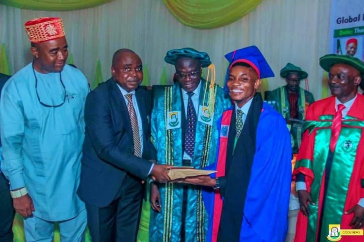 Chidera Dilibe emerges COOU Best Graduating Student of Pharmacy with 4.62 CGPA
