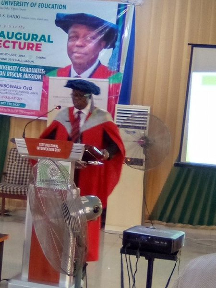 Prof. Abiodun Ojo Delivers 19th Inaugural Lecture of Tai Solarin University of Education