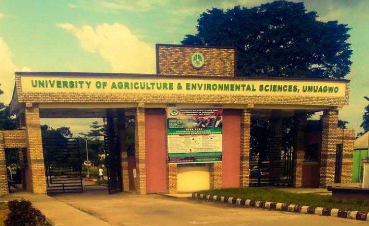 University of Agriculture and Environmental Sciences, Umuagwo admission form for 2023/2024 session