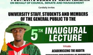 Gombe State University's Fifth Inaugural Lecture to Feature Professor Rasheed Abdulganiy