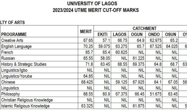 UNILAG Releases 2023/2024 UTME Merit Cut-Off Marks