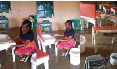 Dedicated Teacher's Act of Kindness Wins Hearts: Washing Pupils' Dirty Desks After School