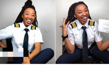 24-year-old Nigerian lady makes history as the youngest licensed commercial pilot in the USA