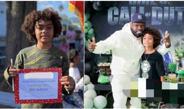 10-year-old son of 50cent wins best student award in US school, makes family proud