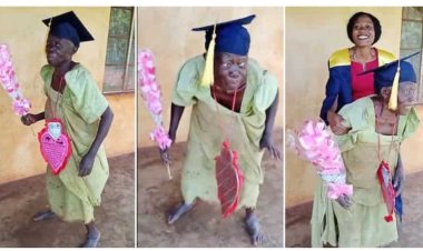 Excited Mother Wears Daughter’s Graduation Cap and Dances Happily With it, Viral Video Melt Hearts