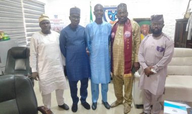 FUlOkoja Vice-Chancellor, Professor Olayemi Akinwumi received the National President of the Nigerian Institute of Physics (NIP)