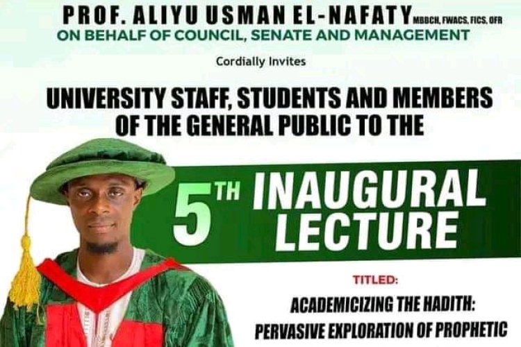 Rasheed State Gombe State University's Fifth Inaugural Lecture to Feature Professor ...