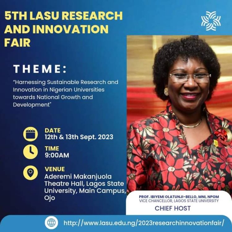 LASU VC As Chief Host At LASU 5th Research And Innovation Fair