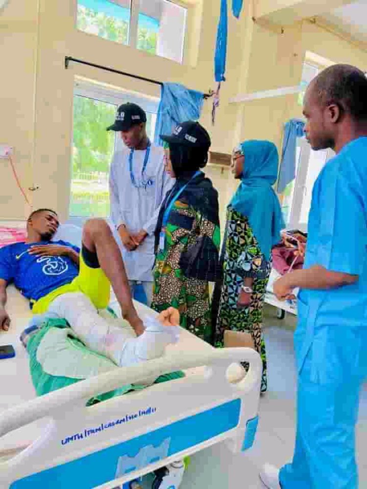 VICE PRESIDENT SUG, UNIMAID Compassionate Visit to Injured Player – A Gesture of Support and Solidarity