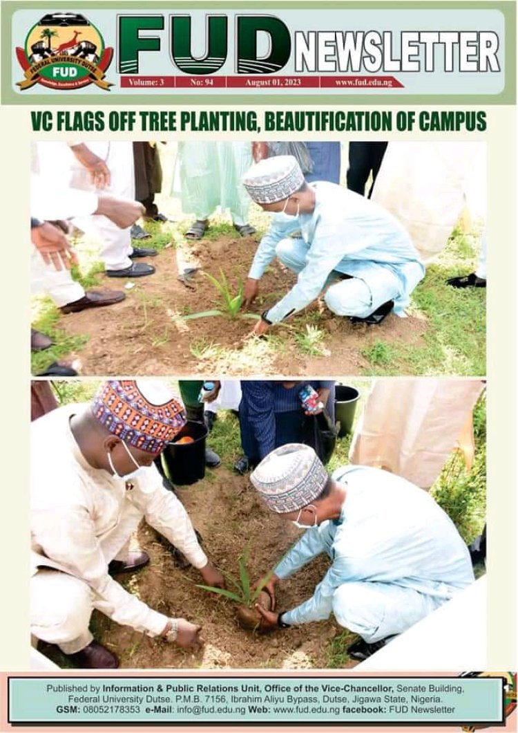 FUD VC Flags Off Planting of Trees for Beautification of Campus