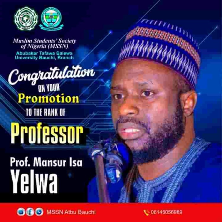 Dr. Mansur Isah Yelwa Elevated to the Prestigious Rank of Professor: A Milestone in ATBU's History