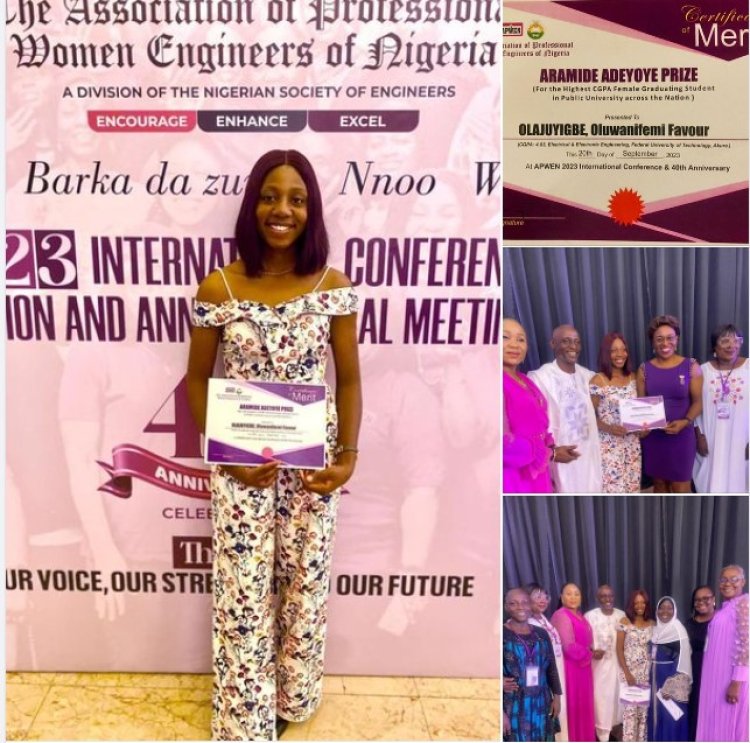 FUTA Graduate Clinches Title of Best Female Engineering Student in Nigeria