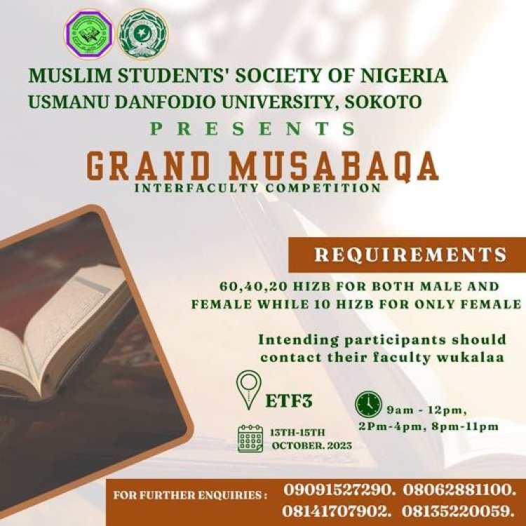 UDUS-MSSN Organizes 2023 Grand Musabaqa to Promote Quranic Knowledge