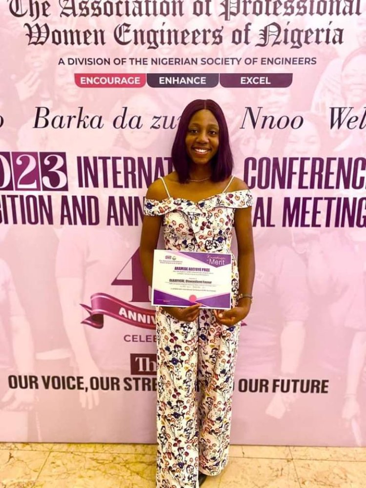 FUTA Graduate as the Best Female Student in Engineering in Nigeria