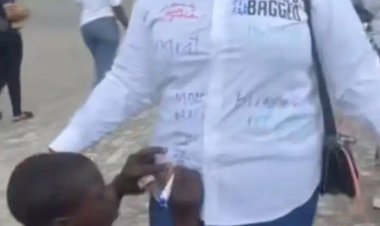 Pure Water Hawker's Heartfelt Message on Graduate's Shirt Moves Nigerians