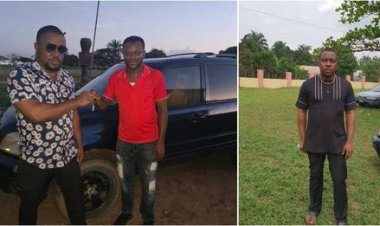 Philanthropist Chizzy Whizzy Surprises University Classmate with Car Gift after 13 year of leaving school