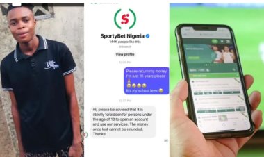 16-year-old boy plays bet with his school fees, begs for refund after losing everything