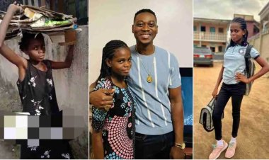 Young girl who was rescued from being homeless passes her first exam in school, set to become a successful artist