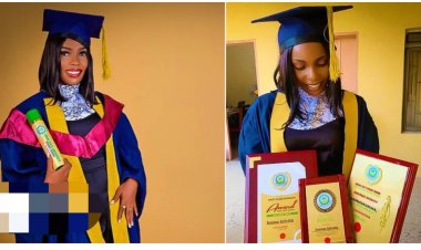 Nigerian Lady who failed to get admission 8 times finally bags 4.63 first-class degree, wins BG's award