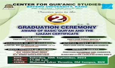 Centre for Quranic Studies, BUK Celebrates Graduation Ceremony & Award of Basic Quran and the Ijazah Certificate