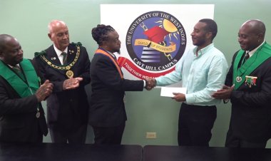 UWI Student Receives Financial Assistance from Barbados Freemasons