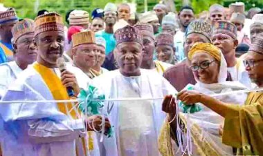Governor Inuwa,  Minister of Transport Commission TETfund Projects in Gombe State University
