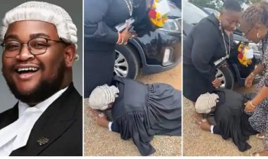 “I’m Nobody Without You”: Lawyer Falls Down Before His Mum, Cries & Appreciates Her As He is Called to Bar